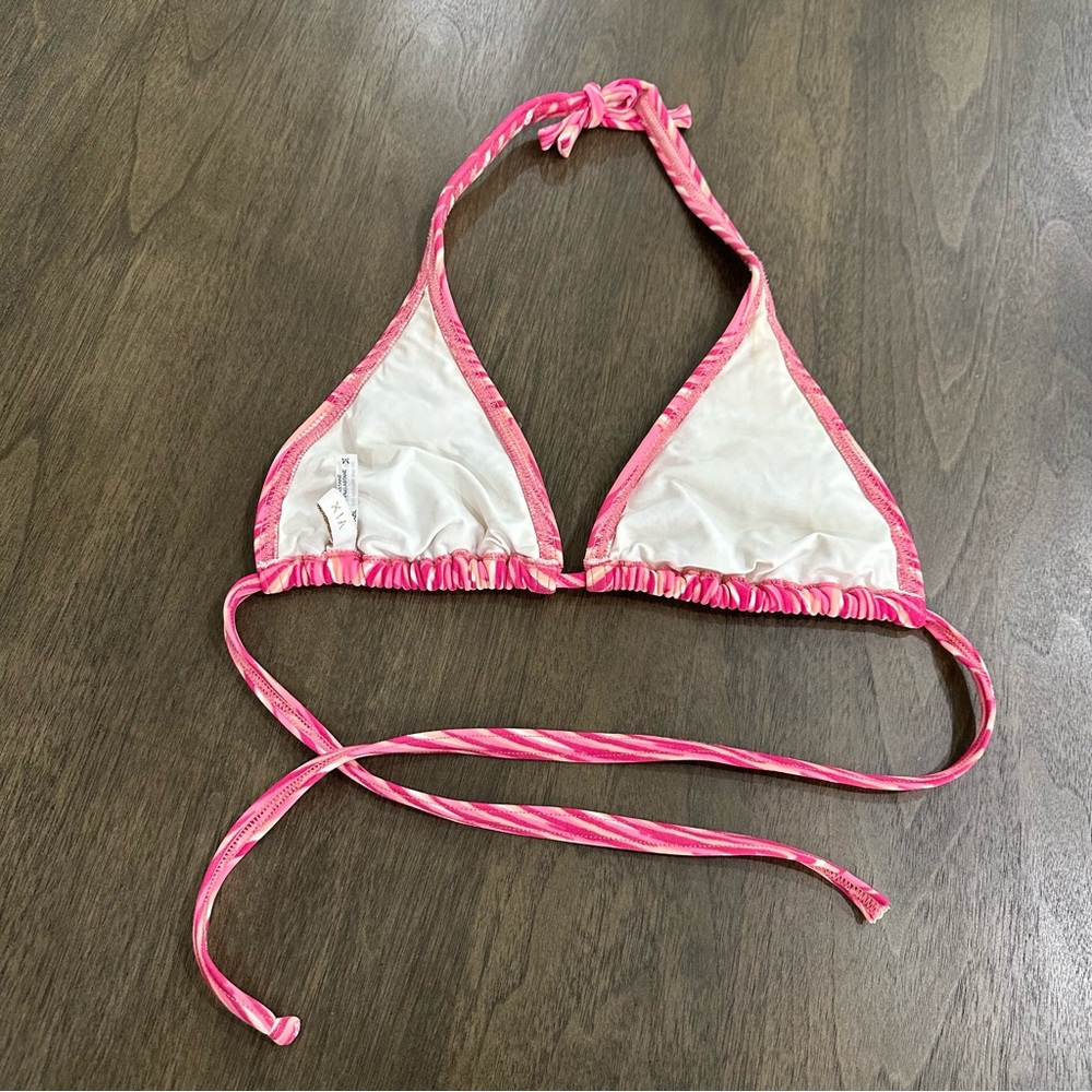 Vix Swimwear Bikini Top Beaded Pink Halter Size Medium - Picture 4 of 8